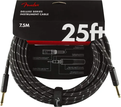 Miniatura 10 de Fender Cable de instrumentos de la serie Deluxe, recto/recto, Tweed, 18.6 pies