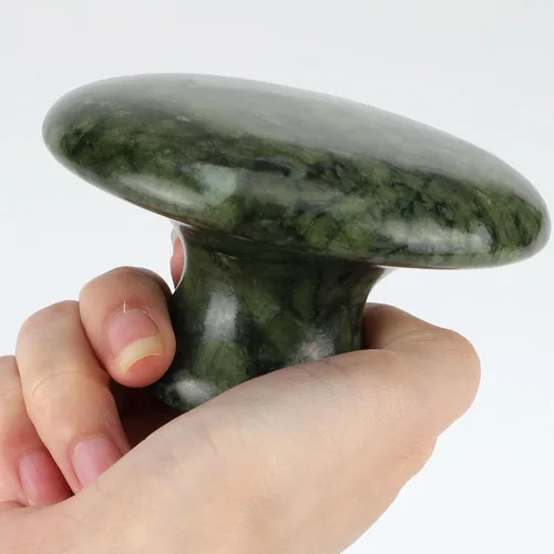 Miniatura 8 de gemshan Piedra de masaje, rocas calientes naturales de 3.5 pulgadas, herramienta de masaje corporal Gua Sha para masaje de celulitis, drenaje Jade