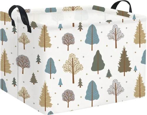 Miniatura 15 de Cesta de regalo rectangular para almacenamiento de niños; lindo organizador de juguetes para estante, libro y decoración de habitación (Animal)