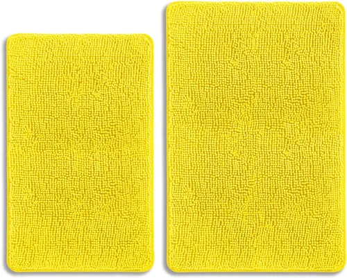 Miniatura 596 de Alfombra de baño pequeña de 12 x 18 pulgadas, lavable y absorbente, antideslizante, alfombra de baño de felpilla gruesa y suave para baño, ducha