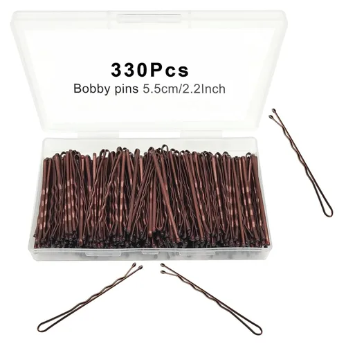 Bobby Pins - 330 horquillas de pelo de 2.2 pulgadas con bonita caja, pin de alta calidad para niños, niñas y mujeres, ideal para todo tipo de