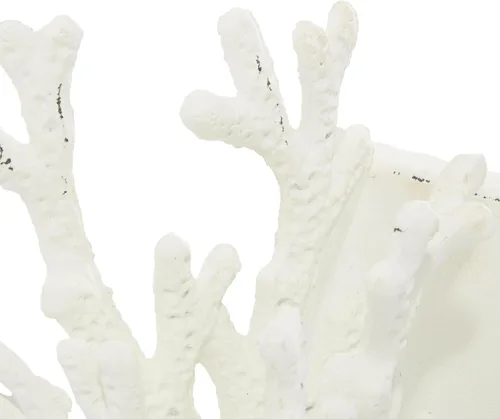 Miniatura 2 de Deco 79 Sujetalibros decorativos de metal coral antideslizantes, juego de 2 sujetalibros de oficina de 5 pulgadas de ancho, 7 pulgadas de alto