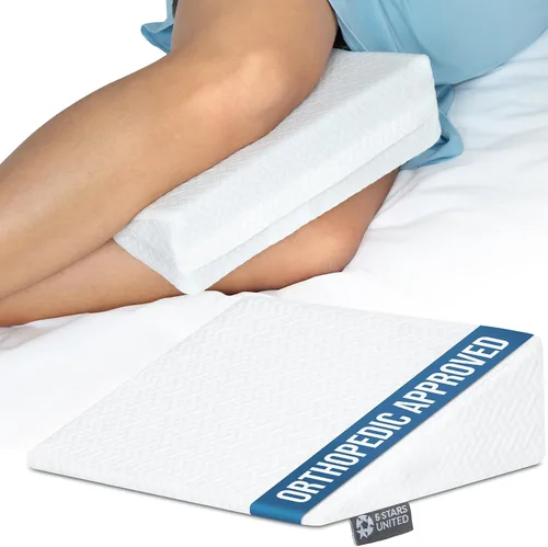 Miniatura 7 de 5 STARS UNITED Almohada de rodilla pequeña para personas que duermen de lado, soporte de espuma firme de cuña para vientre, espalda y rodillas