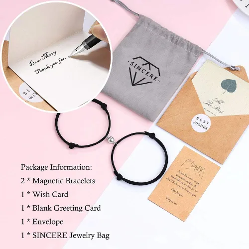Miniatura 4 de Pulseras magnéticas para parejas, pulsera de cuerda trenzada de atracción mutua, regalos para parejas, mujeres, hombres, amantes, novio, novia, él