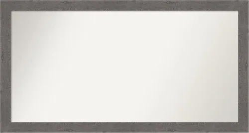 Miniatura 92 de Amanti Art Espejo de baño gris para sobre el fregadero, 31 x 48 pulgadas, espejo de tocador rectangular estrecho de color gris, marco de madera
