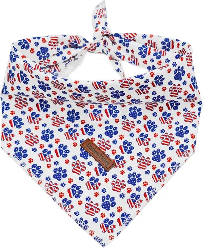 Miniatura 16 de Lionheart Glory Bandana para perro, bufanda azul para perro, estampado de cerveza, ajustable para perros pequeños a grandes