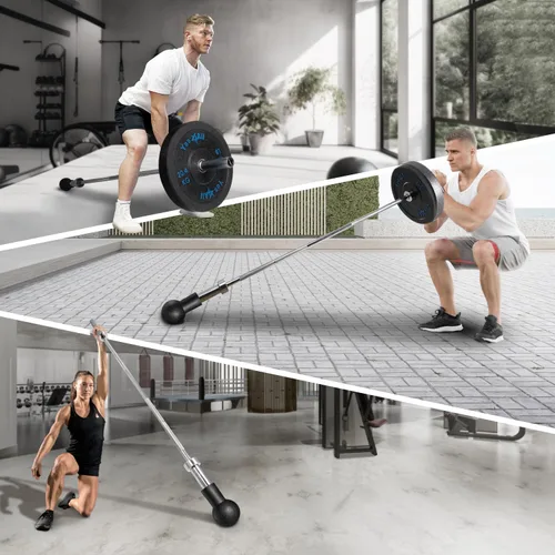 Miniatura 5 de Yes4All Exercise Machine Adjustable T Bar Row Attachment, D Row Handle/Landmine Handle Attachment with Textured Rubber Handles H. Bombas con barra