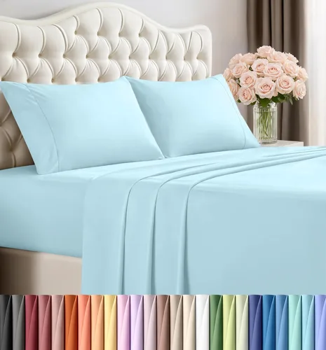 Miniatura 27 de Juego de sábanas King de Utopia Bedding – Juego de 4 sábanas para cama King, microfibra suave y transpirable, incluye 1 sábana bajera, 1 sábana Beige