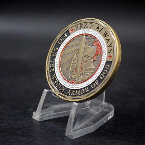 Miniatura 2 de Moneda de desafío de armadura de Dios, moneda de armadura completa de Dios
