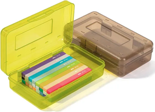 Miniatura 26 de Mr. Pen - Cajas de lápices transparentes, paquete de 6, 7.9 x 4.5 x 2.4 pulgadas, azul transparente, tapa hermética, organizador de cajas de lápices