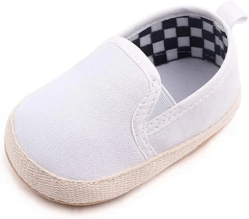 Clowora Unsex - Zapatos de lona para niños y niñas, para recién nacidos, antideslizantes, suela suave, zapatos casuales para cuna, zapatos planos y