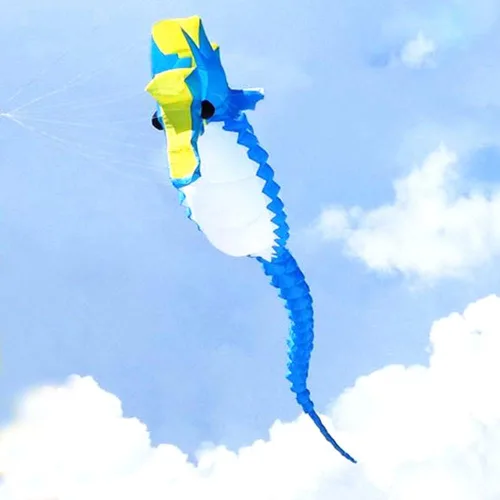 HFLY - Colgante inflable suave de 16.4 ft de línea de cometa de caballito de mar para adultos Ripstop Nylon Animal Show Seahorse Kite colgante