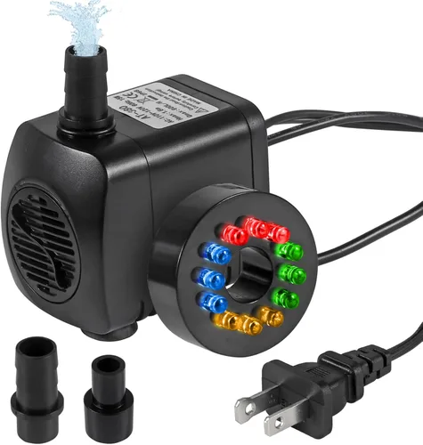 Miniatura 7 de 2 unids 3W Mini bomba de agua sumergible 50GPH pequeña fuente bomba para acuario tanque de peces fuente hidropónica característica de agua, fuentes