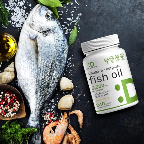 Miniatura 6 de DEAL SUPPLEMENT Suplementos de Aceite de Pescado Omega 3, 3,000mg por Porción, 240 Cápsulas Blandas – EPA 1,200mg + DHA 900mg – Píldoras sin