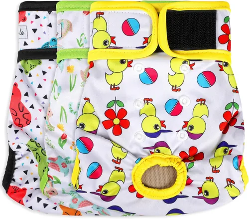 Miniatura 19 de Pañales lavables para perras – Pañales reutilizables de primera calidad para perras en celo – Pañales para perras altamente absorbentes