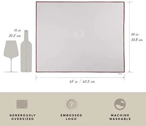 Miniatura 2 de Grassl - Paño de pulido, paño de microfibra para limpiar decantadores de vino y vasos de cristal fino, juego de 4