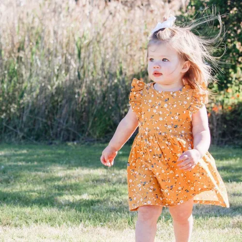 Miniatura 2 de VISGOGO Conjunto de ropa a juego para bebés y niñas, con diseño floral, para la diadema
