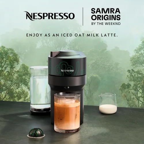 Miniatura 2 de Nespresso Vertuo Pop+ Cafetera para café y espresso de Breville, Samra Origins de The Weeknd Metad Green Negro/Verde