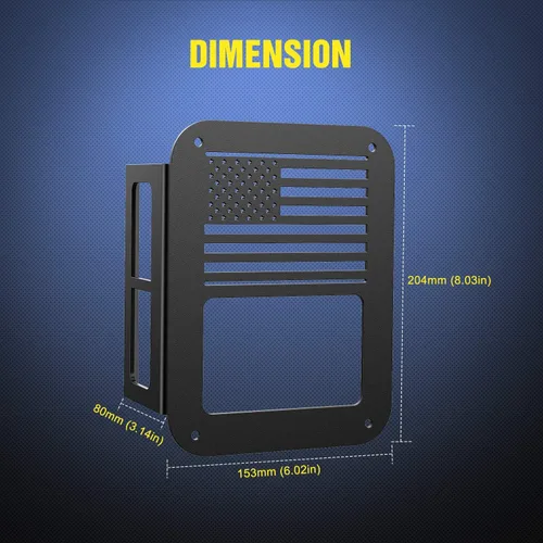 Miniatura 2 de Nilight Protectores de luz trasera, cubiertas de luz trasera negras para Wrangler JK Unlimited 2007-2017, par