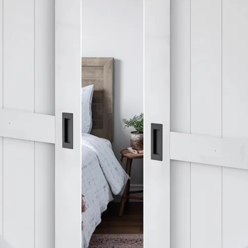 Miniatura 6 de JOY DECOR Paquete de 2 manijas de bolsillo para puerta, tiradores rectangulares empotrados de 4.72 pulgadas para puertas corredizas de armario