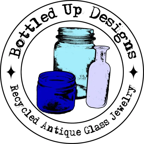 Miniatura 9 de Bottled Up Designs Aretes Colgantes Largos Hechos a Mano, Plata Esterlina, Ecológicos, Botellas Vintage Recicladas, Fabricados en Estados Unidos
