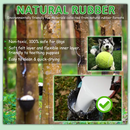 Miniatura 7 de INSUM Pelota de tenis gigante de 9.5 pulgadas, pelota de juguete grande para perros para jugar al aire libre, cumpleaños para perros grandes, ideal