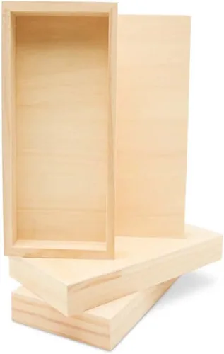 Miniatura 13 de Panel de pintura de abedul de 11 x 14 x 1-1/2 pulgadas, paquete de 3 tableros de lienzo de madera para pintar, carteles en blanco para manualidades
