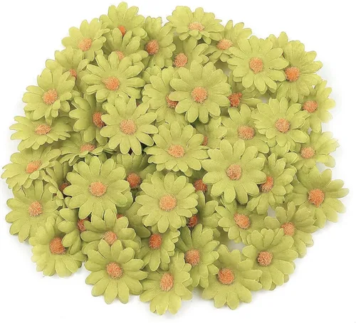 Miniatura 15 de 100 cabezas de girasol de seda de 1.969 in, 2 pulgadas, decoración de boda, corona de regalo, álbum de recortes, manualidades, fiesta, festival