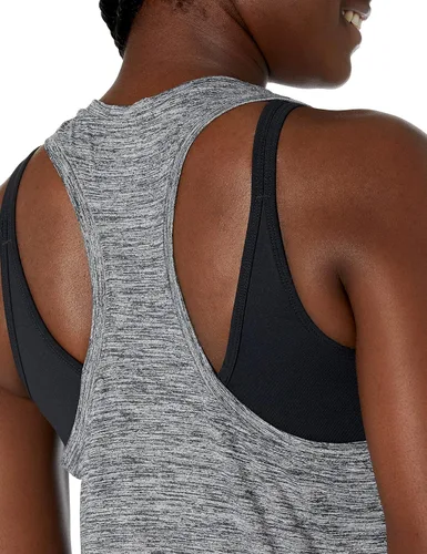 Miniatura 4 de Camiseta de tirantes Tienda Essentials para mujer, pack de 2 unidades, con espalda cruzada, ajuste suelto con tecnología elástica, Black Space