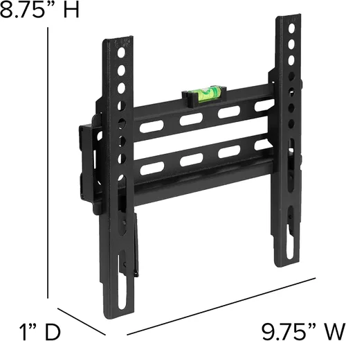 Miniatura 6 de Flash Furniture Soporte fijo de pared para TV con nivel integrado, tamaño VESA máximo 7.874 x 7.874 in, se adapta a la mayoría de televisores de 17