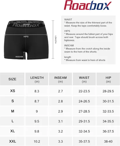 Miniatura 6 de Roadbox Pantalones cortos de compresión de elastano para mujer, pantalones cortos de voleibol de 3"5" con bolsillosin bolsillo, secado rápido
