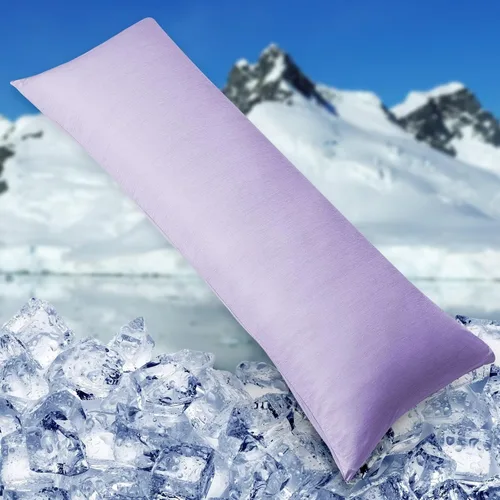 Miniatura 28 de HOMFINE Fundas de almohada refrescantes de tamaño estándar - Fibra de enfriamiento Q-Max 0.439 de doble cara para protector de almohada, funda