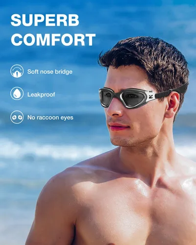 Miniatura 4 de ZIONOR Gafas de natación, G1 Ultra fotocromáticas polarizadas gafas de natación para hombres y mujeres