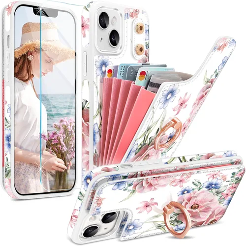 Miniatura 9 de Fingic Compatible con iPhone 14, iPhone 13 Funda con clip para cinturón, carcasa delgada combinada con soporte giratorio para cinturón, funda