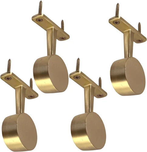 Miniatura 15 de Desunia Barra para armario redonda resistente de 48" Diámetro de 32mm Barra para ropa de latón satinado 1 paquete
