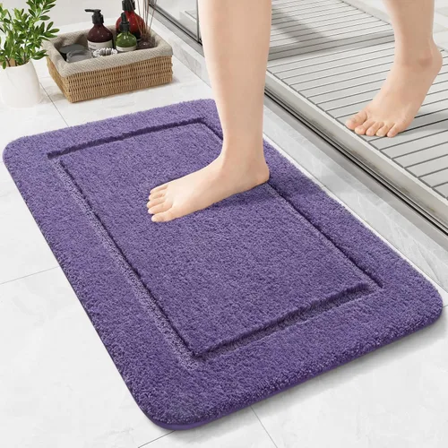 Miniatura 36 de LOCHAS Alfombras de baño, alfombra larga de baño de 24" x 60", alfombra antideslizante lavable para baño, alfombra suave y gruesa absorbente