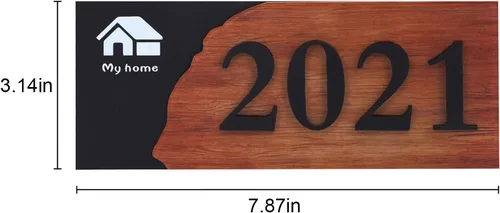 Miniatura 5 de Letrero personalizado con número de casa en 3D, placa de letrero personalizable con logotipo personalizado, placa de texto, pizarra, para interiores