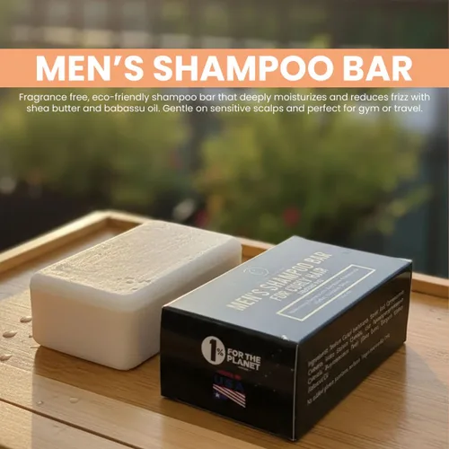 Miniatura 7 de Controlled Chaos Barra de champú sólido para cabello rizado para hombres con manteca de karité y aceite de babasú, hidratante y control