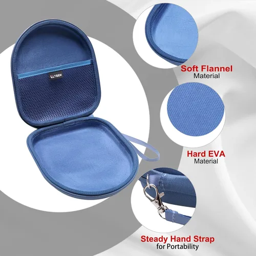 Miniatura 4 de LTGEM - Funda compatible con auriculares Sony WH-CH520 / WH-CH510, funda rígida de transporte de viaje para auriculares Sony WH-CH520 (azul)