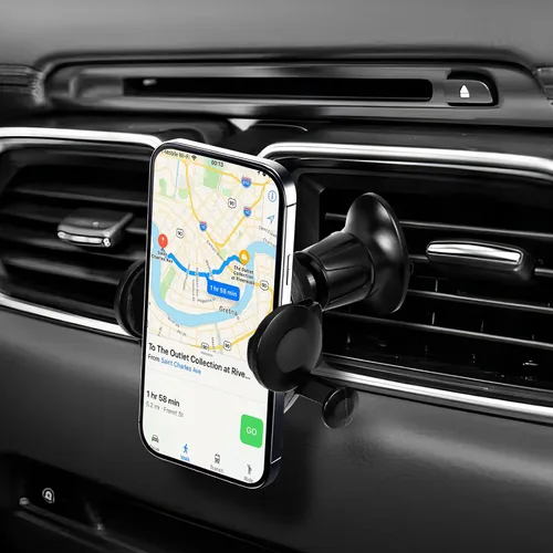 Hovom Soporte de teléfono para ventilación de automóvil, soporte ajustable para teléfono celular, soporte de teléfono celular con bloqueo