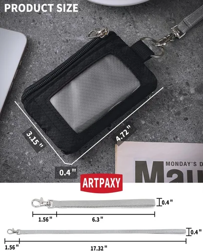Miniatura 2 de Cartera minimalista para hombre y mujer, Negro Gris, Classic