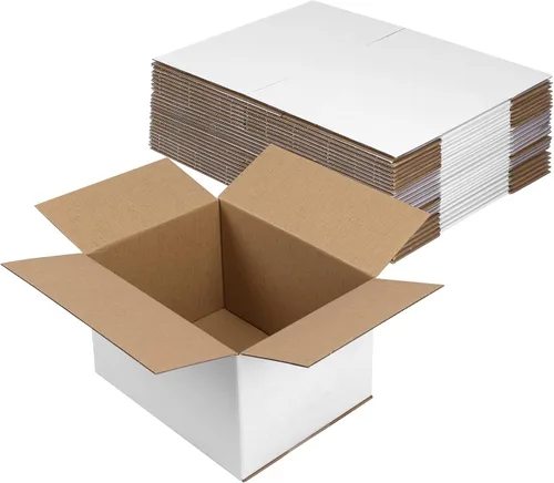 Miniatura 32 de Hoikwo Paquete de 40 cajas de envío de 4 x 4 x 2 para pequeñas empresas, cajas de cartón de embalaje negras, caja de embalaje de correo móvil