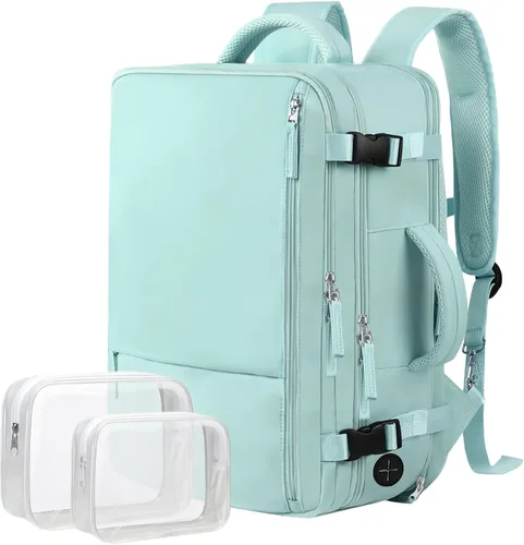 Hanples - Mochila de viaje para mujeres y hombres, mochila grande de mano, artículo personal, mochila para laptop aprobada por TSA para vuelos,