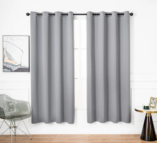 Miniatura 113 de PI Cortinas opacas para dormitorio, tratamiento de ventana con aislamiento térmico de anillo superior, cortinas oscurecedoras de habitación