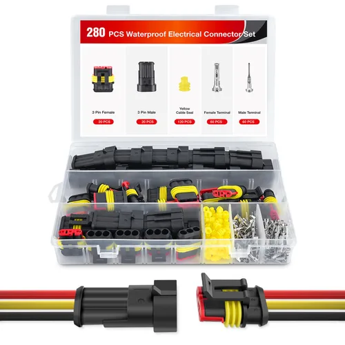 Miniatura 12 de Nilight 622 piezas conectores eléctricos de 1 2 3 4 5 6 pines, enchufe terminal macho hembra, conectores de cable impermeables, juego de conexión
