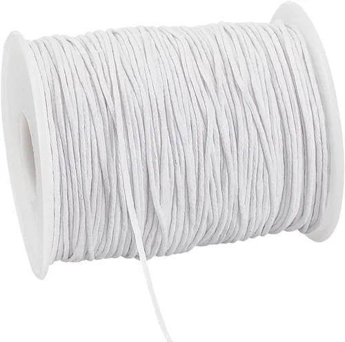 Miniatura 16 de PH PandaHall 100 Yardas 1mm Hilo de Cordón de Algodón Encerado Cuerda de Cuentas Cuerda Encerada para Manualidades para Hacer Pulseras Collares