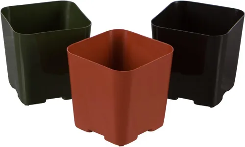 Miniatura 4 de Paquete de macetas de plástico de 2 pulgadas para plántulas o suculentas (100 macetas, color negro)