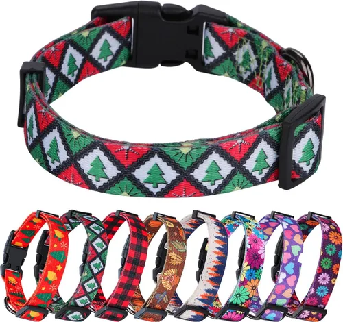 Miniatura 7 de Collar de perro para perros pequeños con patrón floral para hembras y perros, talla S