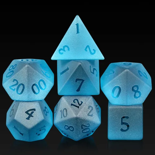 Miniatura 8 de Juego de dados Aagte D&D DNDND Un juego completo de dados de piedra DND con estuche de regalo magnífico para juego de mesa Dungeons and Dragons