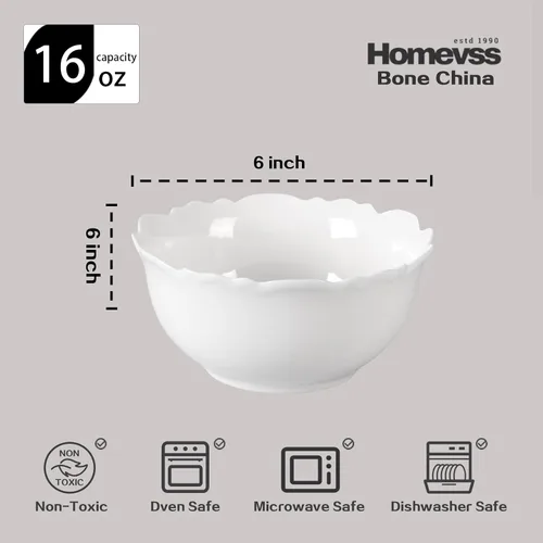 Miniatura 9 de HomeVss, Nuevo Juego de Vajilla de Porcelana de Hueso con Relieve Winds, Servicio para 4-20 Piezas Vientos en relieve